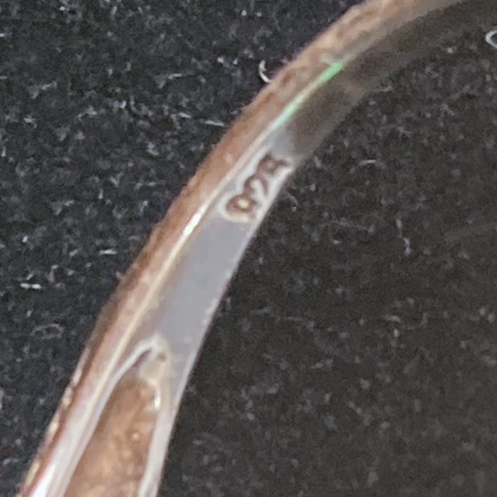 Stunning VINTAGE 925 Silver + Opals Filigree Ring Sz 8 1930s - Picture 6 of 8